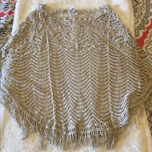 NWT light gray poncho
